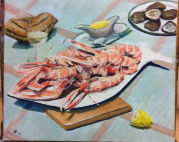 Named contemporary work « LES LANGOUSTINES », Made by PHILIPPE NEGRE