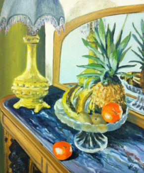 Named contemporary work « NATURE MORTE AUX FRUITS D'HIVERS », Made by PHILIPPE NEGRE