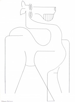 Named contemporary work « Horse out of the box », Made by HILDEGARDE HANDSAEME