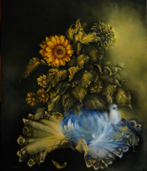 Named contemporary work « tournesols », Made by SOANN