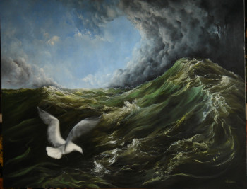 Named contemporary work « vague  mouette », Made by SOANN