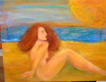 Named contemporary work « La rousse à la plage », Made by MITRA SHAHKAR