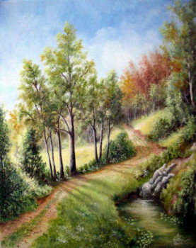 Named contemporary work « Le chemin vers la forêt. », Made by JEHIN GéRARD