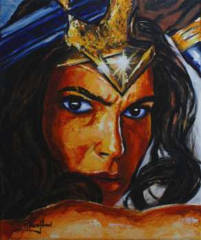 Named contemporary work « Wonder Woman (Gal Gadot) 2 », Made by STéPHANE-HERVé