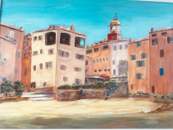 Named contemporary work « PLAGE DE LA PONCHES ST TROPEZ », Made by AGNES VERSATI