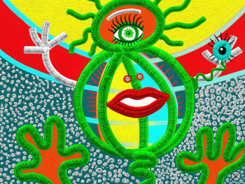 Named contemporary work « Monster in Paradise », Made by CATHERINE ANGELKOLOR