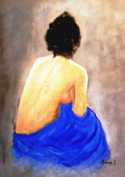 Named contemporary work « Femme bleu », Made by SEPI