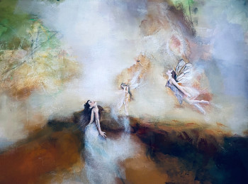 Named contemporary work « Les nymphes  », Made by VIVIANE LESZCZYNSKI