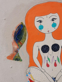 Named contemporary work « Wild Wonder Woman & Poisson 927 », Made by FAHIMA BOUBIA...  NU