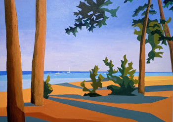 Named contemporary work « N° 355 , les Pins à  la Pointe aux Chevaux », Made by JEAN CALMON