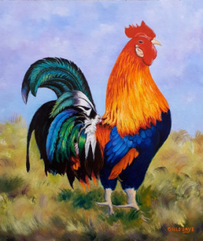 Named contemporary work « Sa majesté le coq », Made by ANDRé GILLOUAYE