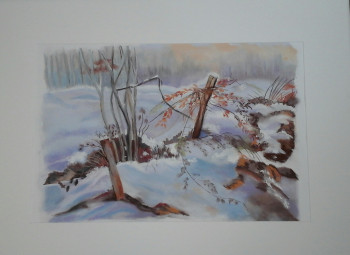 Named contemporary work « PAYSAGE SOUS LA NEIGE », Made by DOMINIQUE PALIS