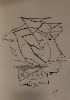 Named contemporary work « Stylo 4824 », Made by MATHON