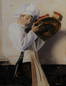 Named contemporary work « Le commis de cuisine », Made by REBER KAROL