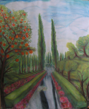 Named contemporary work « Le jardin et les âmes de la nature. », Made by MITRA SHAHKAR