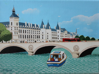 Named contemporary work « PARIS - LES AMOUREUX DE LA CONCIERGERIE », Made by MARTINE CLOUET