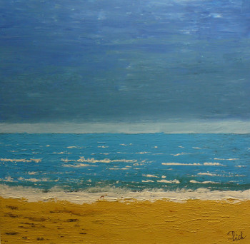 Named contemporary work « Face à l'Atlantique, plage de Gros-Jonc 2 », Made by PICH