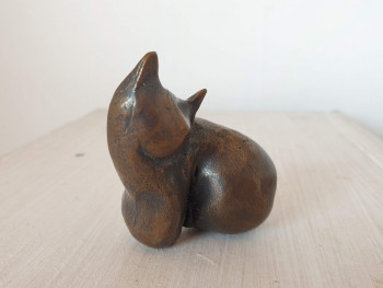 Named contemporary work « Chat boule », Made by MURIEL MAREC