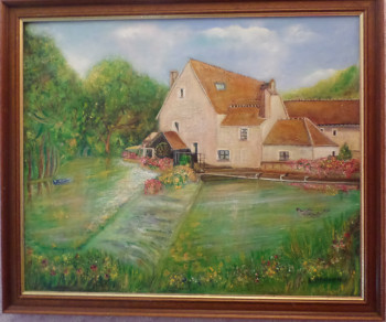 Named contemporary work « Le moulin de Varennes Jarcy », Made by SEREN