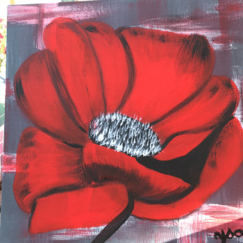 Named contemporary work « La fleur Rouge », Made by YSA