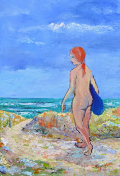 Named contemporary work « Vers la plage », Made by MICHEL HAMELIN