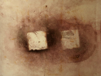 Named contemporary work « Carré Blanc », Made by PHILIPPE BERTHIER