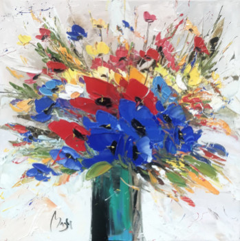 Named contemporary work « eleguance et coquelicots », Made by LOUIS MAGRE