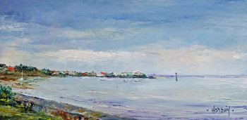 Named contemporary work « La pointe de l'Aiguillon d'Arcachon », Made by MICHEL HAMELIN