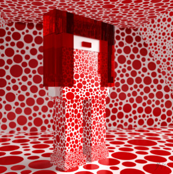 Named contemporary work « Yayoi Kusama hommage / acte 1 », Made by DAJIù