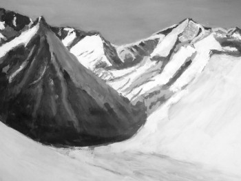 Named contemporary work « Les Deux Alpes », Made by HUSSONJF