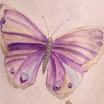 Named contemporary work « Jolie papillon », Made by HORIYA MARIE