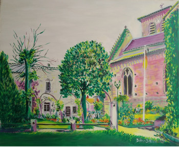 Named contemporary work « L'église de Magne'. », Made by DIDIER SITAUD