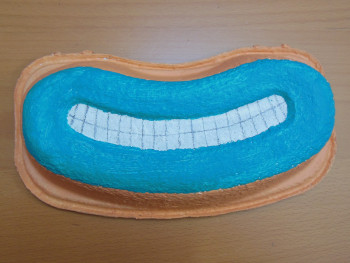 Named contemporary work « Bouche de Clown Turquoise », Made by CAMSO LEI