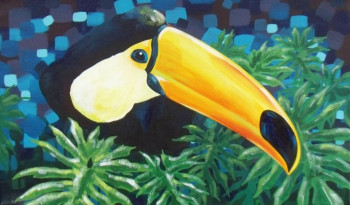 Named contemporary work « Toucan élégant », Made by MYRIAM LAKRAA (EI)