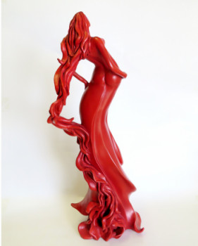 Named contemporary work « Red is The New Black », Made by MYR SCULPTURES