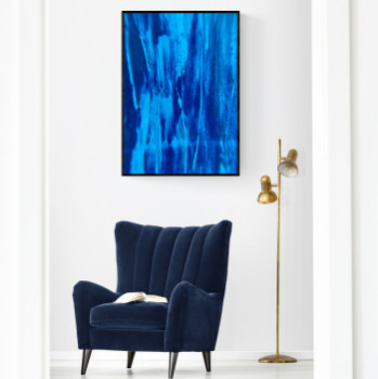 Named contemporary work « Bleu roi », Made by MGILLES_ART