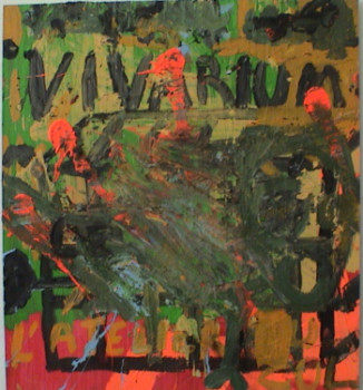 Named contemporary work « photography of a painting destroyed in mad anger 1 », Made by DAVID SROCZYNSKI