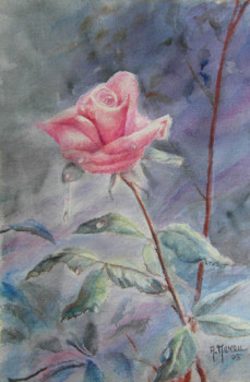 Named contemporary work « La rose d'un matin gris. Pour ma mère », Made by AMALIA MEREU