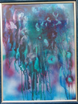 Named contemporary work « Blue notes », Made by MITRA SHAHKAR