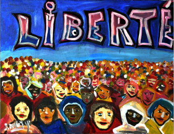 Named contemporary work « Liberté », Made by JERôME DUFAY