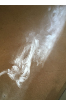 Named contemporary work « smoke, ray of light », Made by DAVID SROCZYNSKI