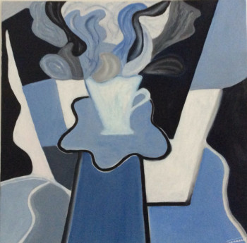 Named contemporary work « Cubisme bleu », Made by JOUANNET.M