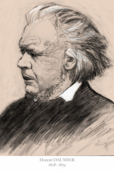 Named contemporary work « Honoré Daumier », Made by KIZOU DUMAS