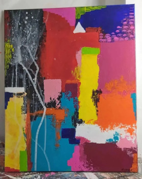 Named contemporary work « Tableau moderne abstrait 7 », Made by PATRICE PAINTING