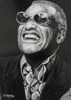 Named contemporary work « RAY CHARLES », Made by RICHY WAM K