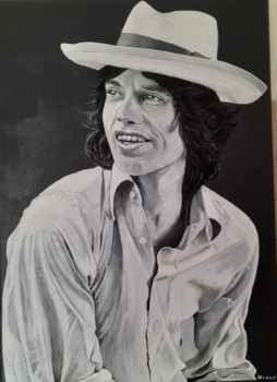 Named contemporary work « MICK JAGGER », Made by RICHY WAM K