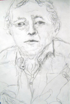 Named contemporary work « Croquis d'un gardien nommé Ivan », Made by MITRA SHAHKAR