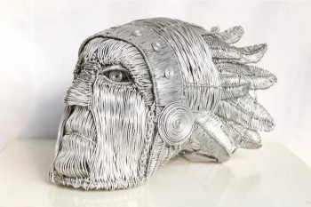 Named contemporary work « Indian head », Made by TOM ALEXIS ROBERT