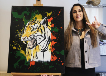 Named contemporary work « Mister tiger », Made by CASSANDRA GOUNA