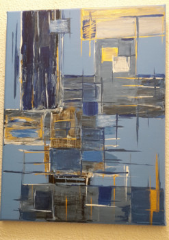 Named contemporary work « Blue sea », Made by HV
